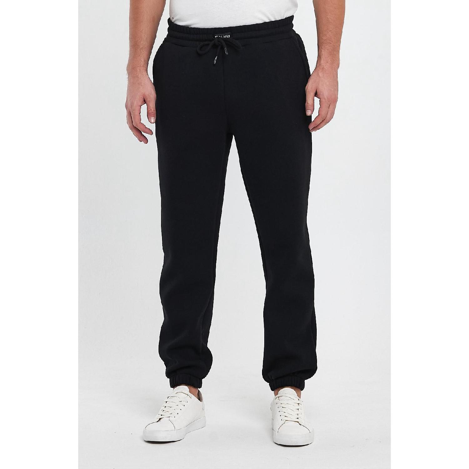 

Мужские спортивные штаны с 3 нитками и карманами из флиса S серый