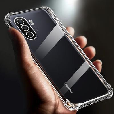 Capas de telefone TPU macias transparentes à prova de choque e airbag espessadas de 6,75" para Huawei nova Y70 Plus 5G capa traseira transparente MGA-LX9