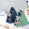 Silicone Desktop Dual-purpose Student Simple Pencil Bag Diamond Zipper Silicone Stationery Storage Bag Stationery Pen Bag