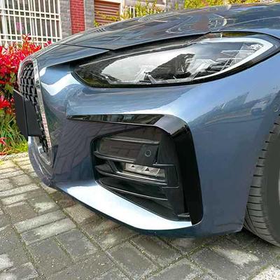 1 Paar Glanzschwarz Frontstoßstange Canard Verkleidung für BMW 4er G22 G23 G26 M Sport (2020-2023)