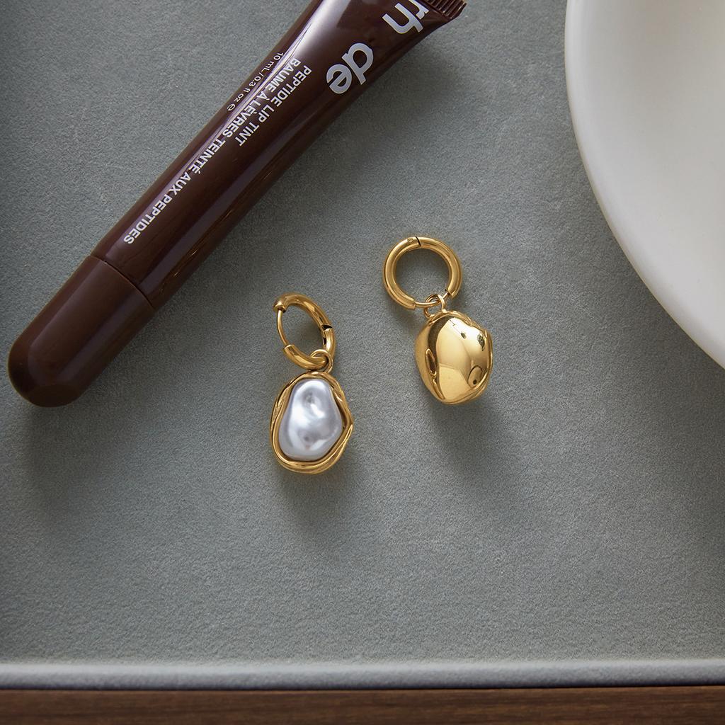 Yori Hot Style Resin Pearl Drop Earrings Waterproof Metal 18K Gold Plated Simple Daily High Quality Jewelry Gift 2025