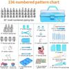 Cake Mouth Set 236pcs Decorating With Threelayer Storage Blue Folding Gift Box Baking Set Cake Decorating Accessories Tools