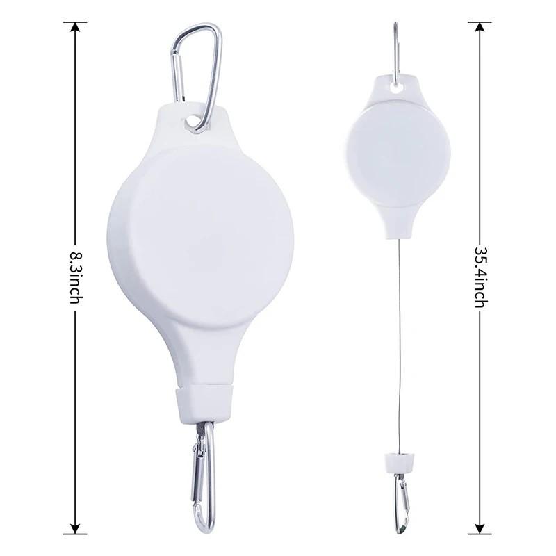 Retractable Plant Pulley Hanging Hook Flower  Adjustable Plant Hanger for Pots and Birds Feeder Hanging Basket Home Accessories