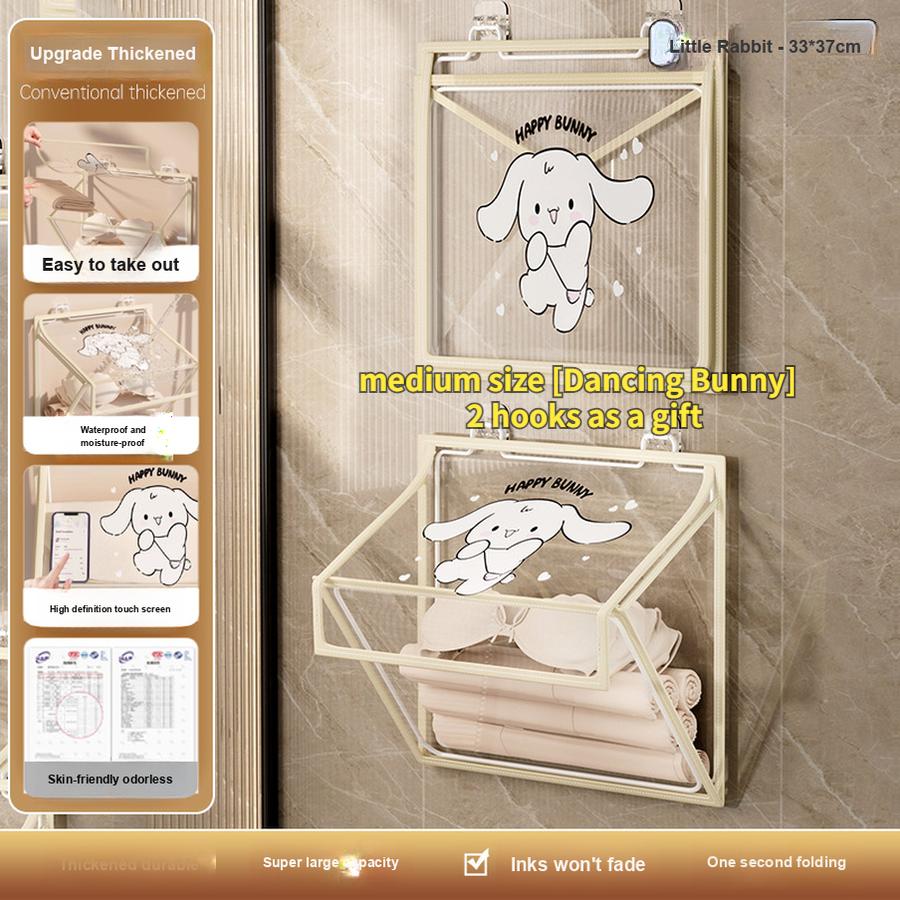 Bathroom Clothes Organizer Waterproof Bag for Shower, Toilet, and Bath - Hamper for Towels and Wet Clothes