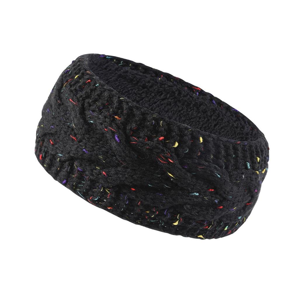 New Wool Knitted Wide-Brim Ear Protection Headband - Plush, Thickened, and Fashionable for Warmth and Comfort.