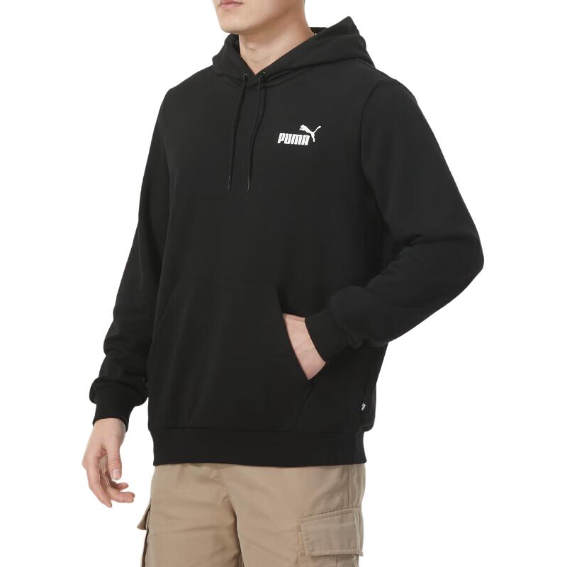 Puma Hanorac cu mânecă lungă și imprimeu cu litere cu glugă Hanorac bărbați Negru 589038-01