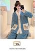 Women’s Winter Coral Fleece Pajama Set - Long Sleeve Flannel Cardigan, Thick Warm Plus Size Home Wear
