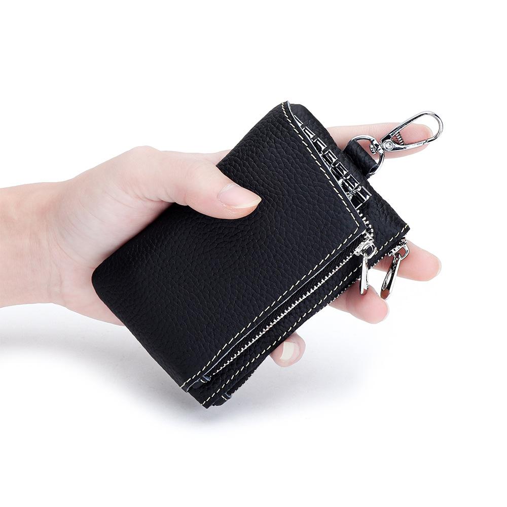 Portachiavi Vera Pelle Unisex Portachiavi Portafogli Organizer Borsa Custode Chiave Porta Chiavi Organizzatori Pelle