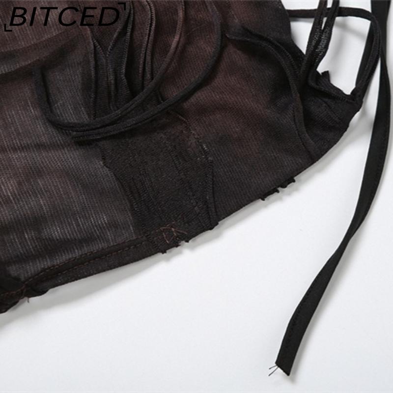 BITCED Summer Women's Solid-Color Slim-Fit High-Waisted Fashion Strapless Sexy Backless Dress