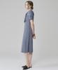 Hye Young Kim Silk Interlace Short Sleeve Dress - Cerulean
