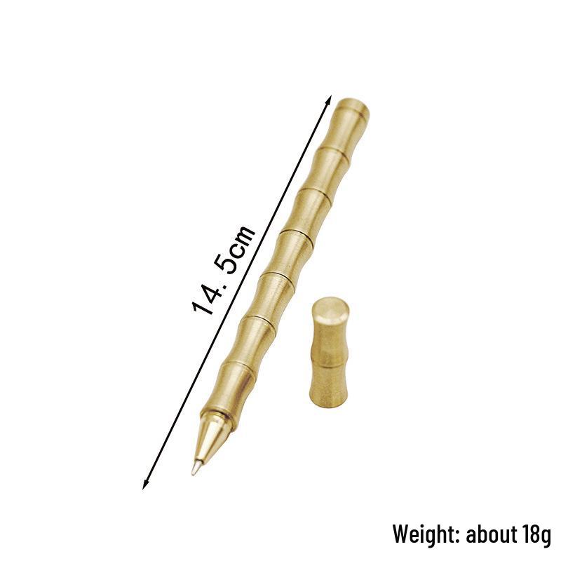 Brass Bamboo Section Retro Metal Signature Pen - Creative Craft Design