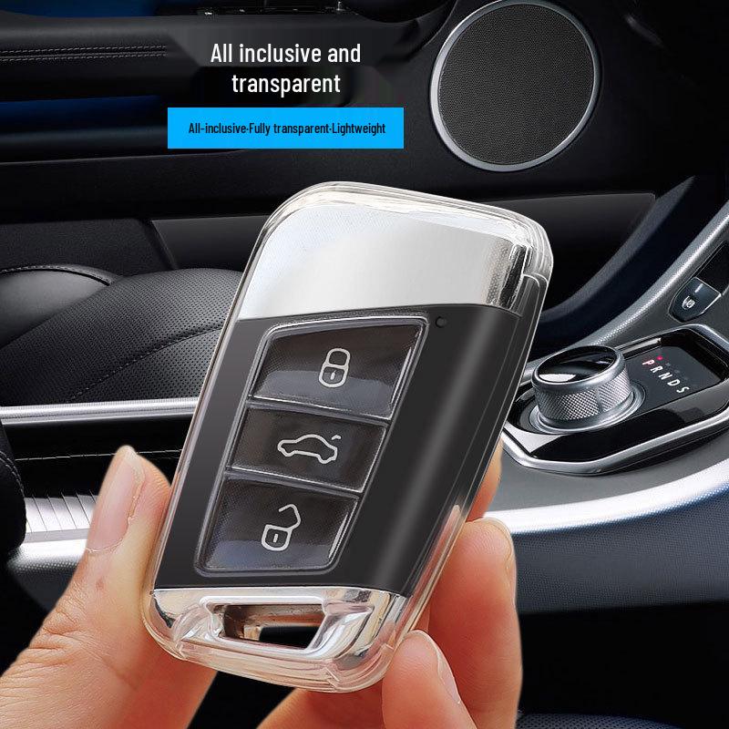 Volkswagen Passat CC Magotan Etui na Kluczyk Przezroczysta Klamra Model 2023 Touareg Pokrowiec na Obudowę dla Mężczyzn i Kobiet