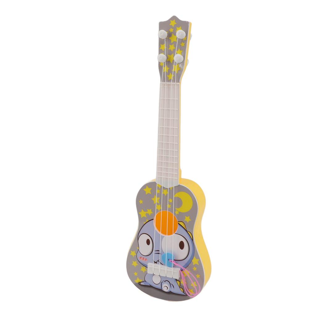 Simulation Ukulele Instrument Toy Cartoon 4 Adjustable Strings Portable Musical Ukulele Guitar Toy