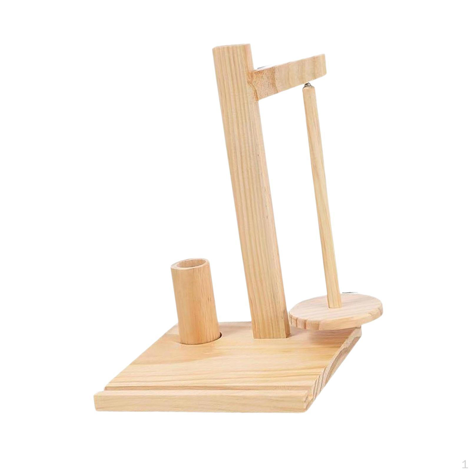 

Держатель пряжи для вязания крючком, инструмент для поворота катушки, стойка для хранения вязальных принадлежностей, деревянный диспенсер для предметов искусства Light Wood