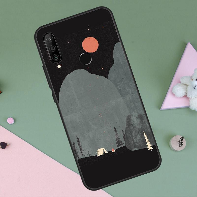 Camping Mountain For Huawei P40 P20 P30 Lite P60 Pro Nova 10 9 SE 5T 12i 12s 11i Y91 Y90 Y60 Y70 Y72 Y61 Case