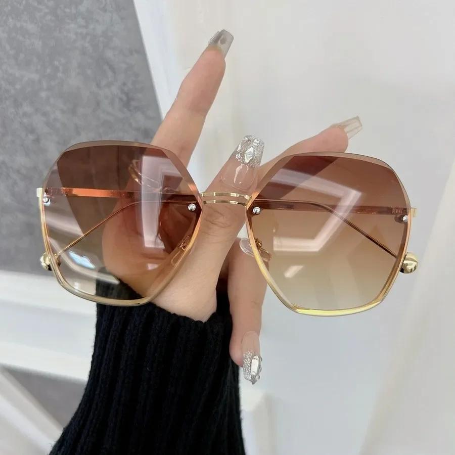 

Colorful Square Sunglasses Women Men Rimless Sun Glasses Female Male Designer Brand Unisex Travel Outdoor Other