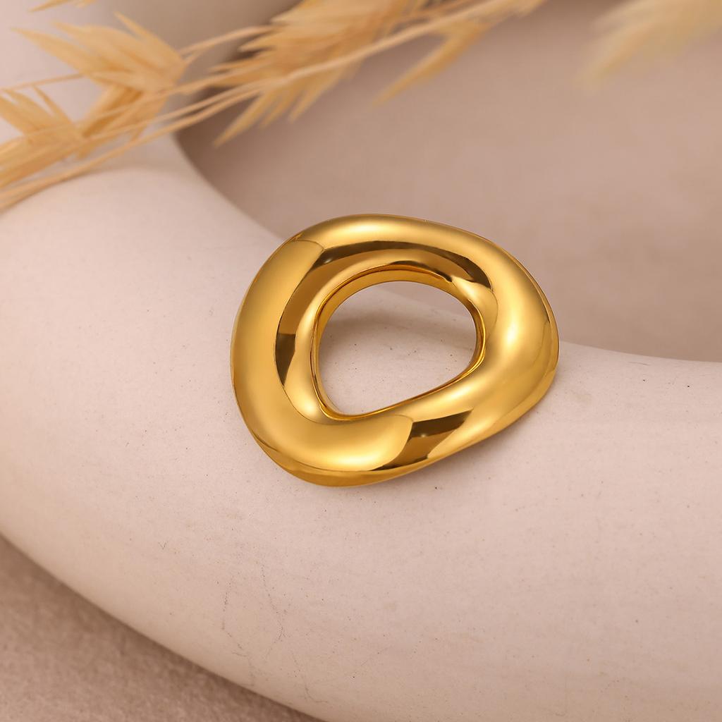 Spilla da Donna Elegante Colore Oro Decorazione Spirale Geometrica Fiore di Sole Spille Acciaio Inossidabile Impermeabile Gioielli per Feste Matrimoni