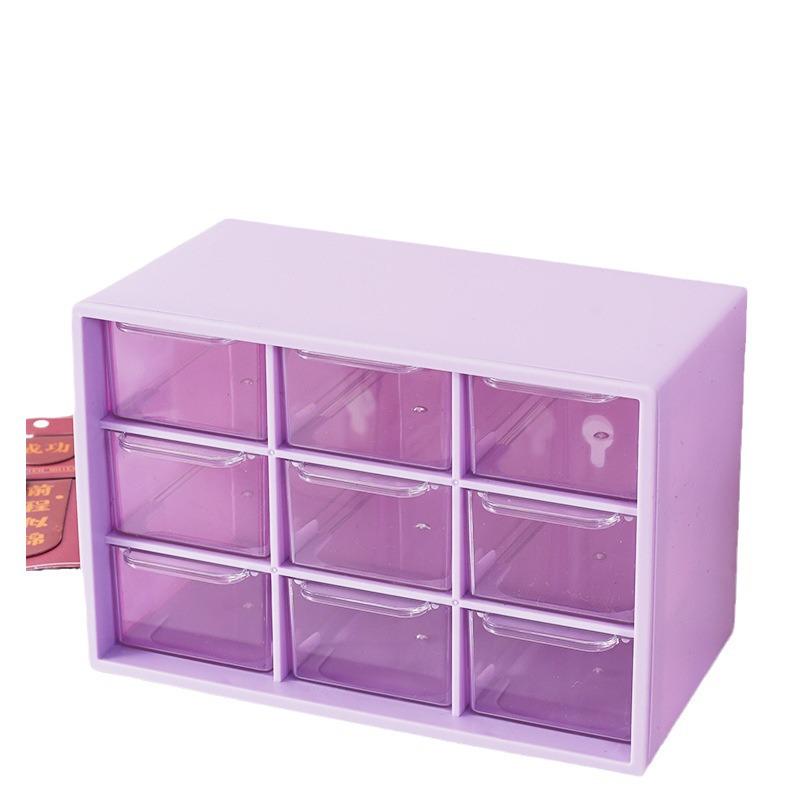 Boîte de Rangement de Bureau de Luxe pour Maquillage, Nail Art & Bijoux – Conception à Tiroirs Neuf Grilles