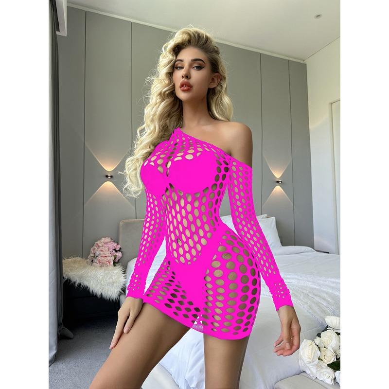 Sex Underwear Hip Skirt Long Sleeve Sexy Hollow Mesh Skirt