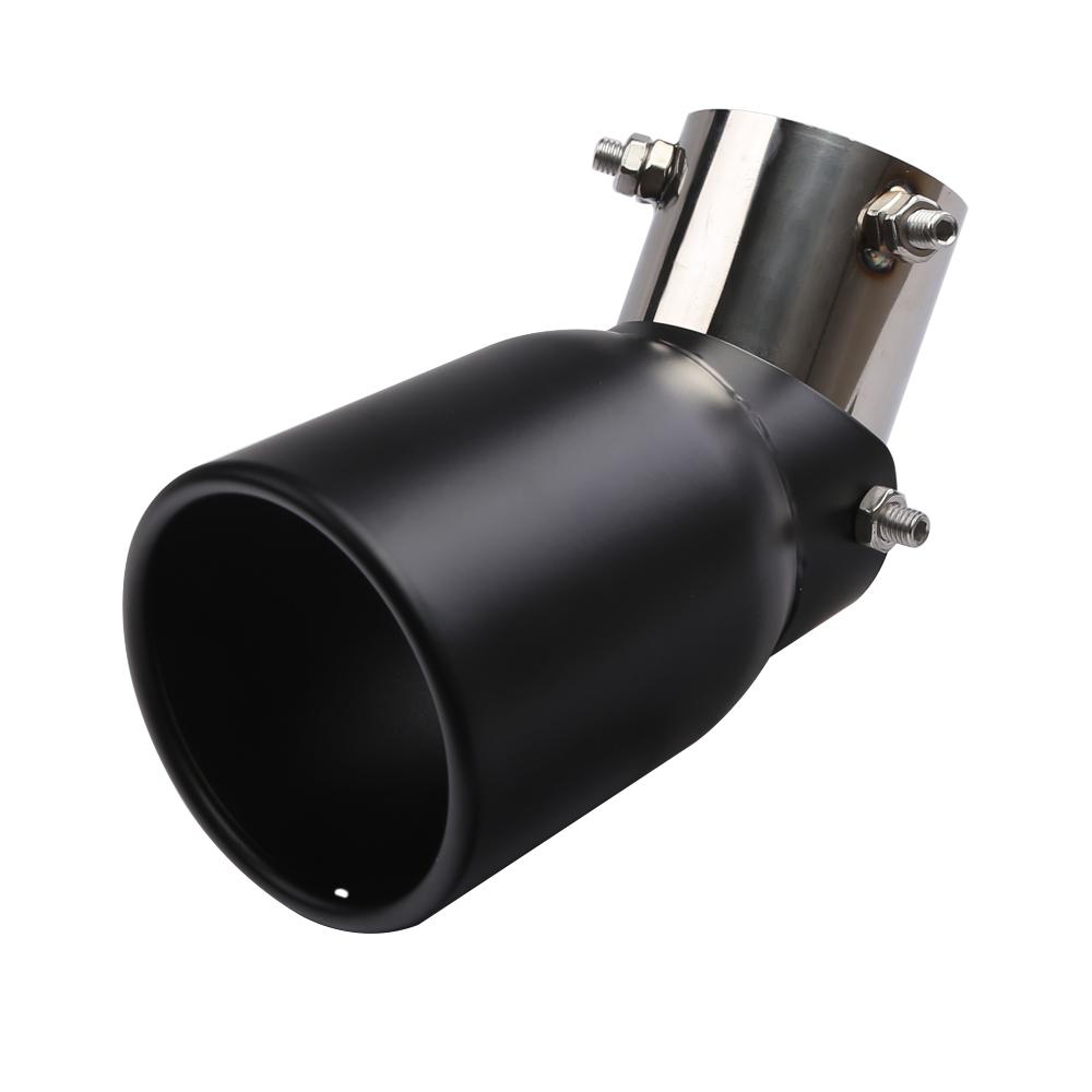 Universal Fit for Car SUV Single Rolled Edge Exhaust Pipe Tip with Bolt-On 63mm/3.5"89mm Stainless Steel Exhaust Tip Adjustable