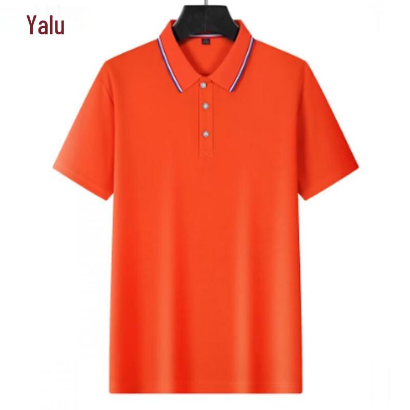 Yalu Men s Solid Color Short Sleeve Polo Shirt XXXL