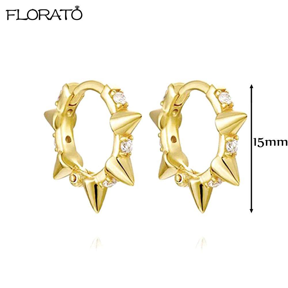 925 Silbernadel Punk Nieten Nieten Creolen Ohrringe für Damen Huggie Ohrringe Ohr Manschette Piercing Ohrring Gotischer Schmuck