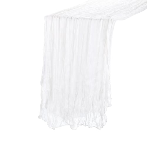 

uxcell 13ft Cheesecloth Table Runner, 90cm x 400cm, Rustic Gauze Tablecloth Sheer Runner for Wedding and Bridal Party Table Decorations, White