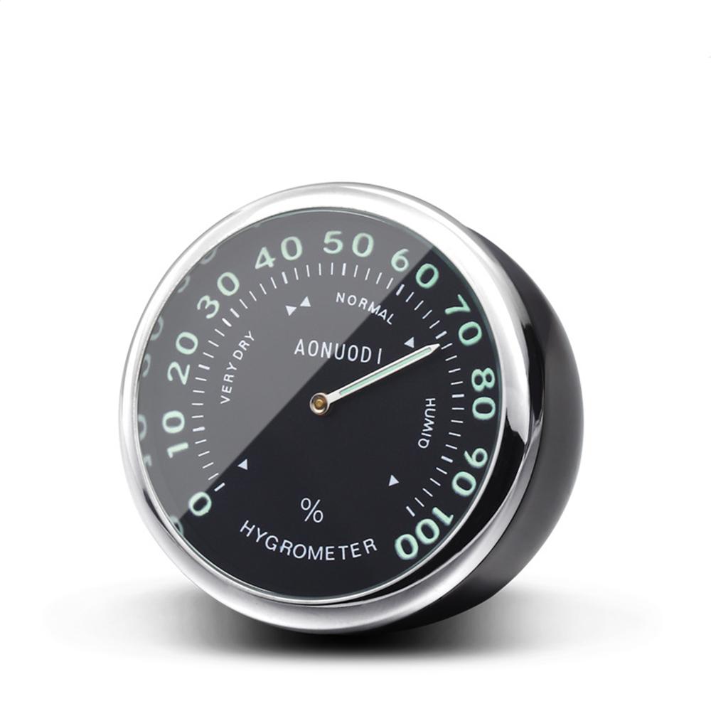 Waterproof Car Dashboard Panel Luminous Clocks + Thermometer + Hygrometer 3 In 1 Kit Motorcycle Bike Boat Mini Watches Ornament