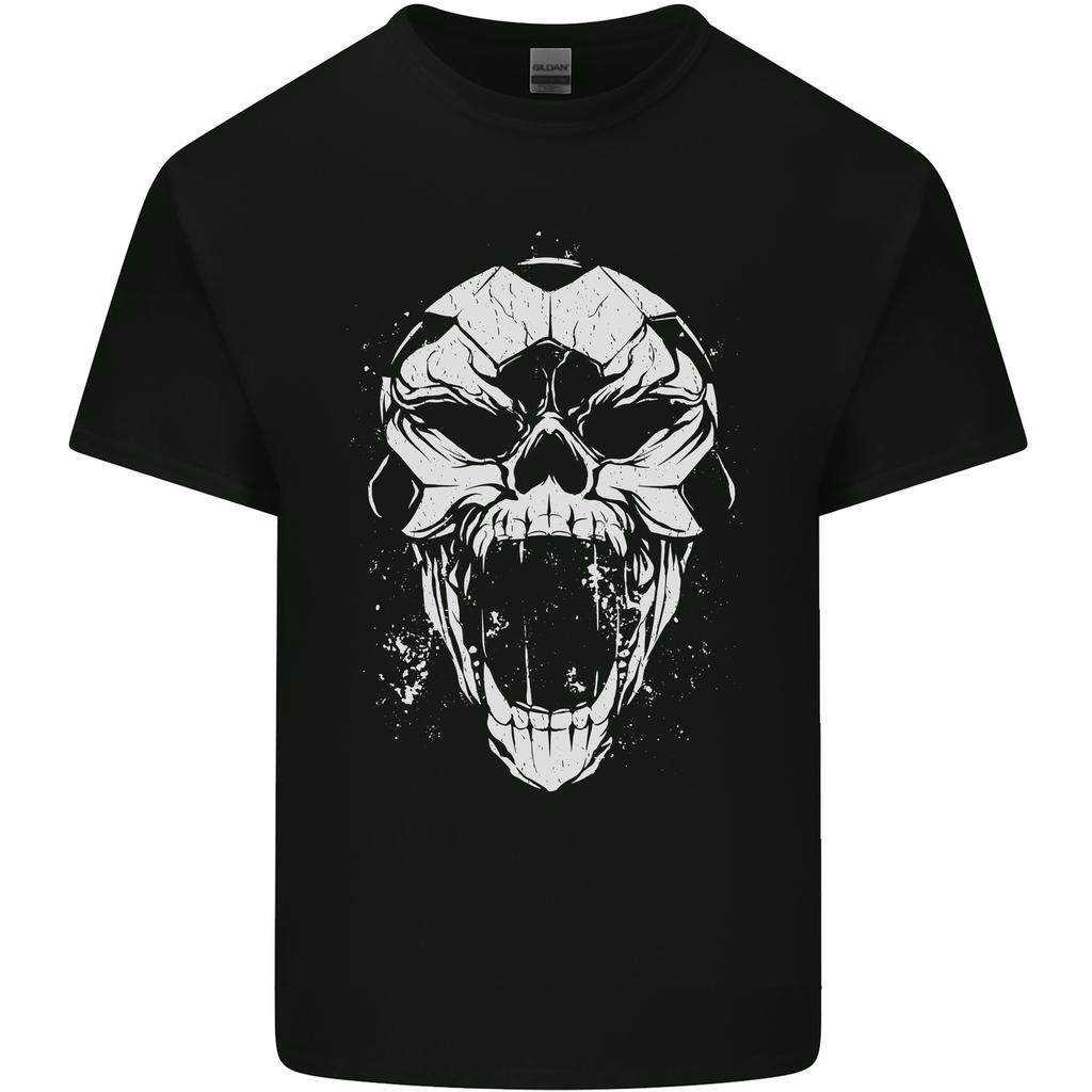 A Football Skull Footy Soccer Unisexs Light Cotton TShirt