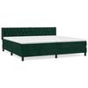 Maison Exclusive - Sommier à lattes de lit et matelas Vert foncé 200x200cm Velours