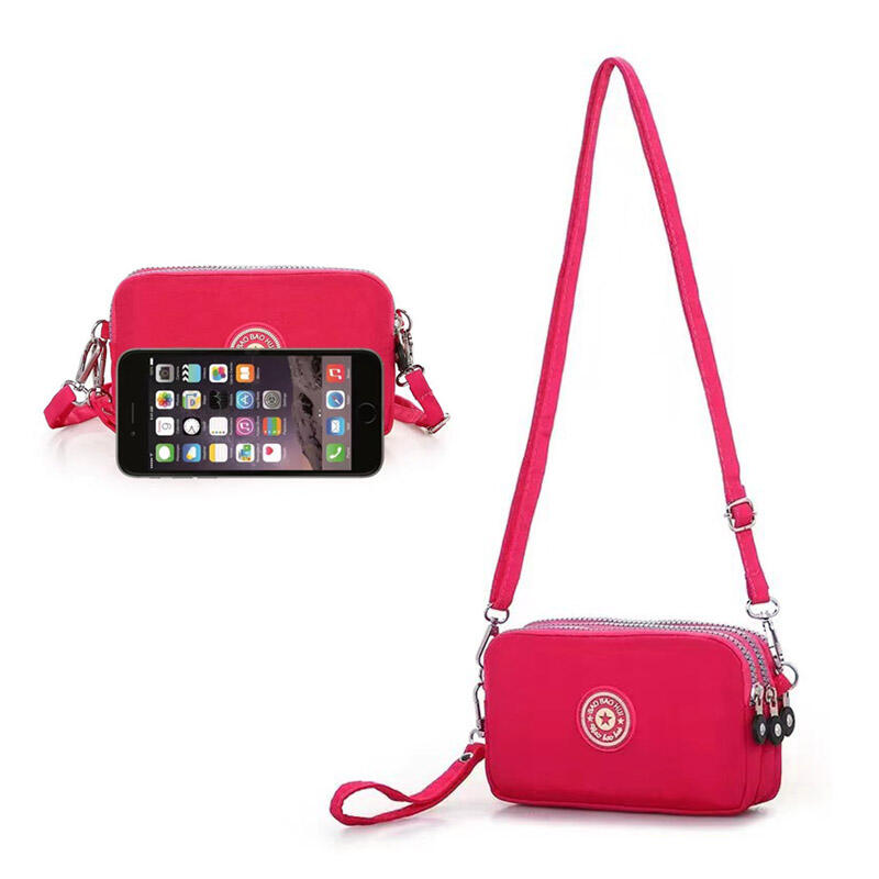 

Cross Cell Phone Pouch Cell Phone Bag with 3 Pockets DD-13218 pink
