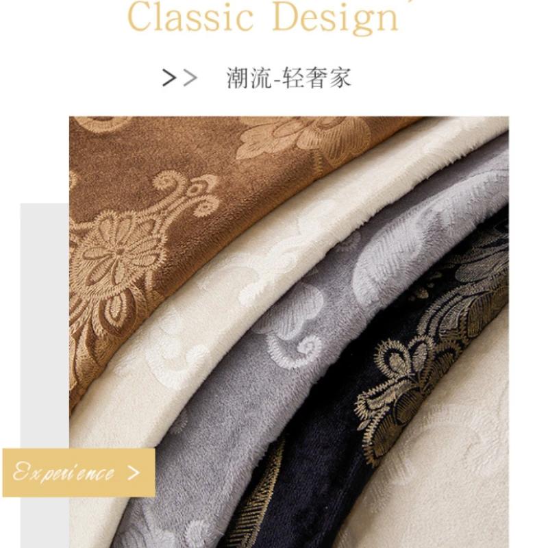 High-end Universal Sofa Cushion Cover black Fabric Soft Towel Gold Edge L Corner Seat Slipcover Chair Pad Living Room 4 Seasons