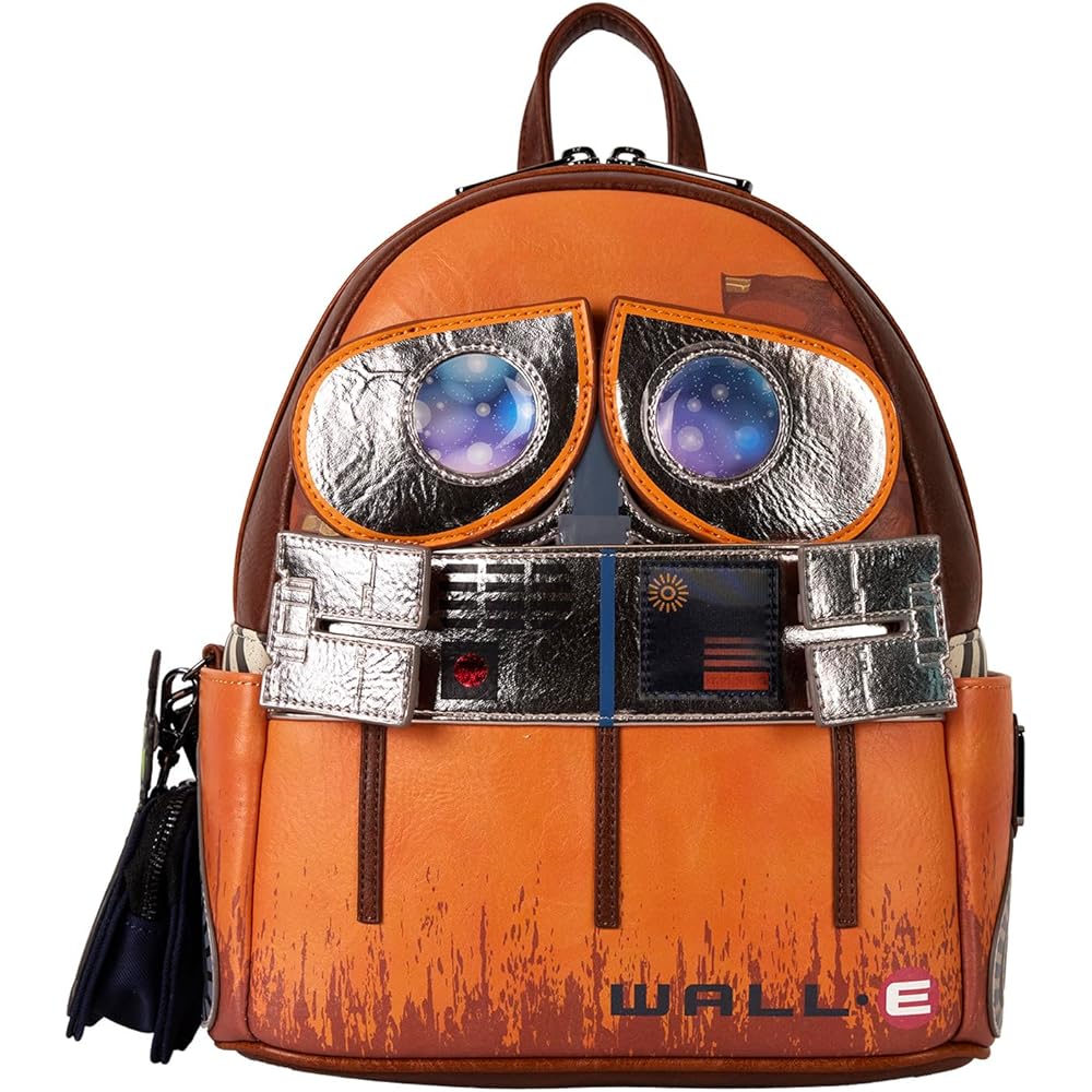 

Loungefly Pixar Wall-E Mini Backpack Eco-Friendly Design Adjustable Straps 10 Inch