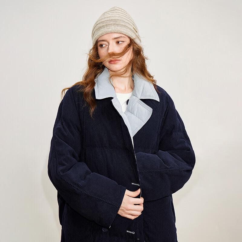ChuYu Women's Reversible Corduroy Down Jacket