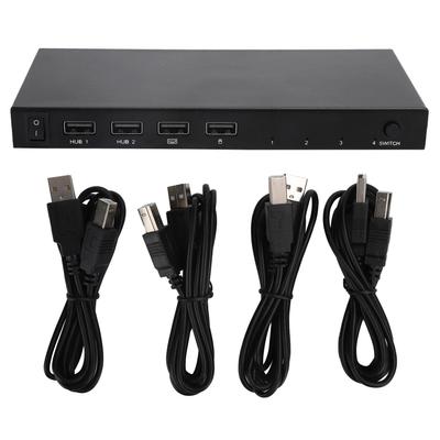 KVM-Switch Bildschirm-Umschalter 18 Gbit/s 4 Eingänge 1 Ausgang Gemeinsam genutzter Tastatur-Maus-Steuerungshost AMKVM401