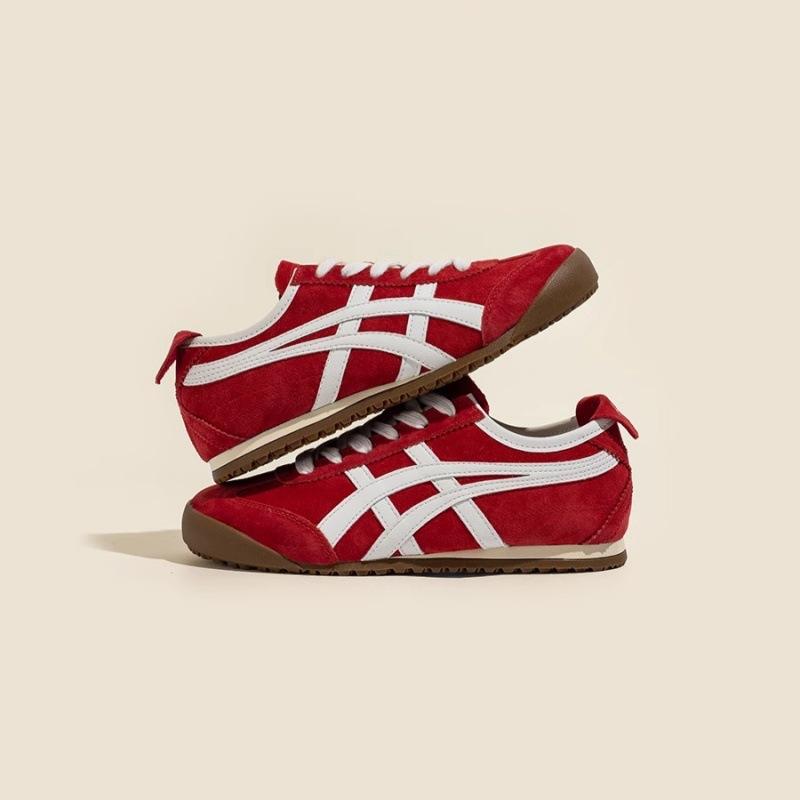Leather version! Retro red German training shoes for women's 2025 new spring American flat-bottomed sports Forrest Gump casual shoes