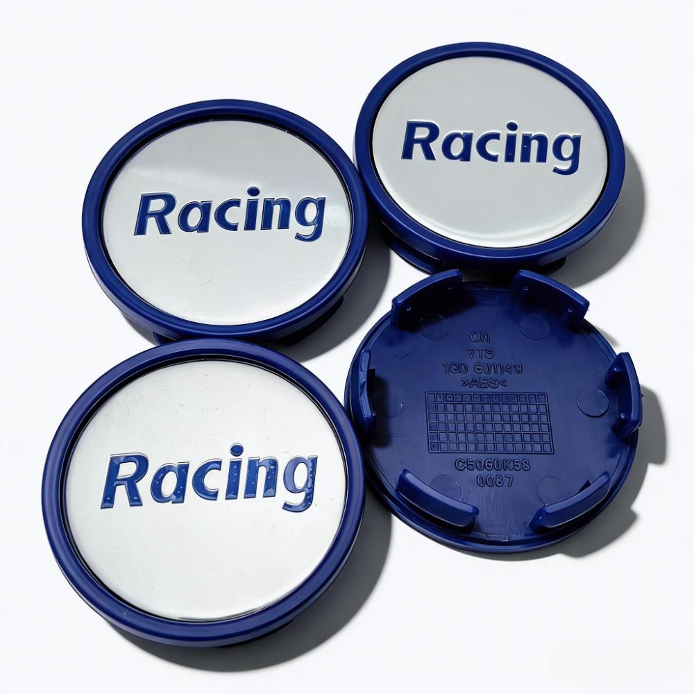 4pcs Racing Sport Logo Badge Emblem Car Wheel Center Caps 58MM Clips 53MM Rim Hubcaps Cover Wheels Hub Dust Cap Car Accessories