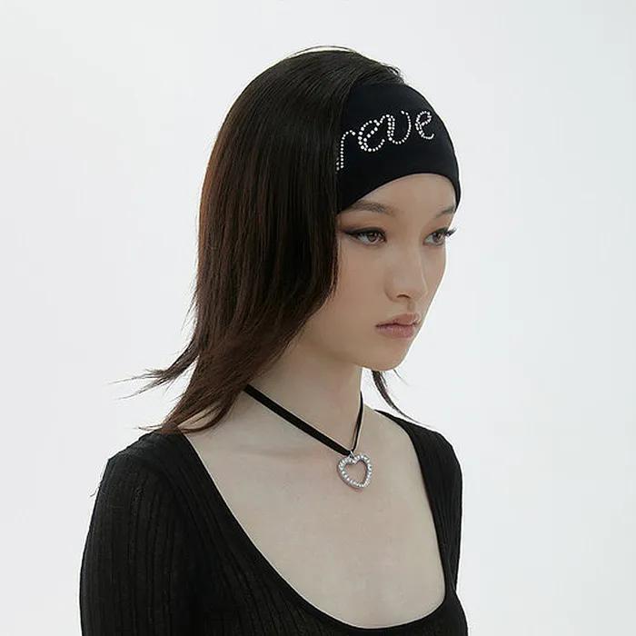 [Worn by Celeb] Lettering Hairband (Black)