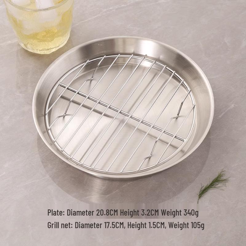 304 Stainless Steel Skewer Rack & Baking Pan for Air Fryer/Oven
