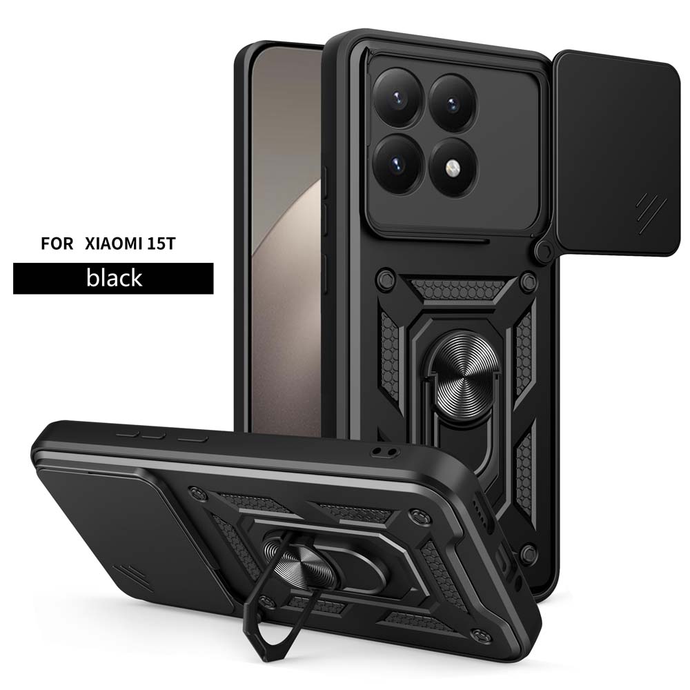Shockproof Armor Case For Xiaomi Mi 15T 5G Car Holder Phone Cover for Mi 15T Camera Lens Protection Fundas
