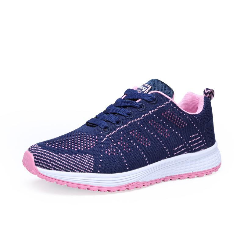 Feizhi Sneakers for Women's Breathable Mesh Casual Flat Sole Light Running Black Travel Shoes White Shoes