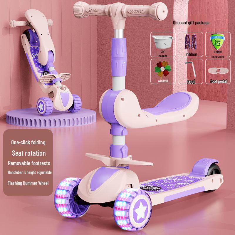 3-in-1 Toddler Scooter & Ride-On: For Ages 2-6, Boys & Girls