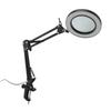 10X Magnifying Lamp with Clamp Black Adjustable Swivel Arm 3 Colors Mode USB 5V Stepless Dimming Aluminum Alloy Desk
