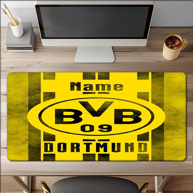 Custom Name Borussia Dortmund Theme Mouse Pad Non Slip Rubber Base Multifunctional Office Home Decor Perfect For Workspace Personalization
