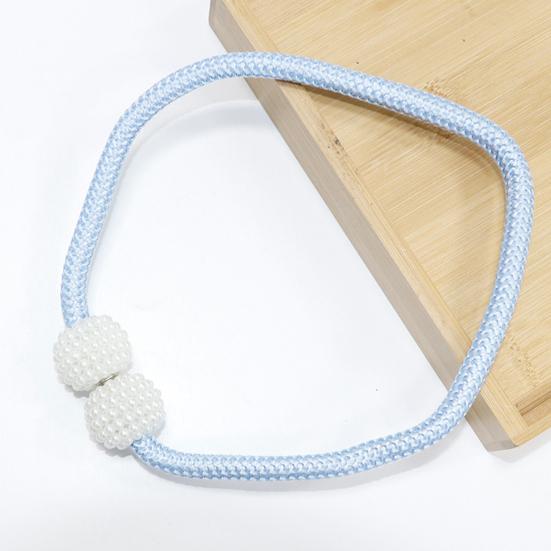 1 Pair Magnetic Curtain Straps Faux Pearls Decor Decorative Braided Ropes Curtain Tiebacks Curtain Accessories