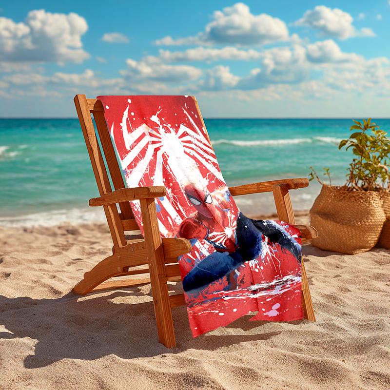 1Pc Spiderman Spiderverse Beach Towel, Quick Dry, Multi-Use for Beach Pool Gym Yoga Home Travel, Christmas, Halloween, Xmas Gift S929470