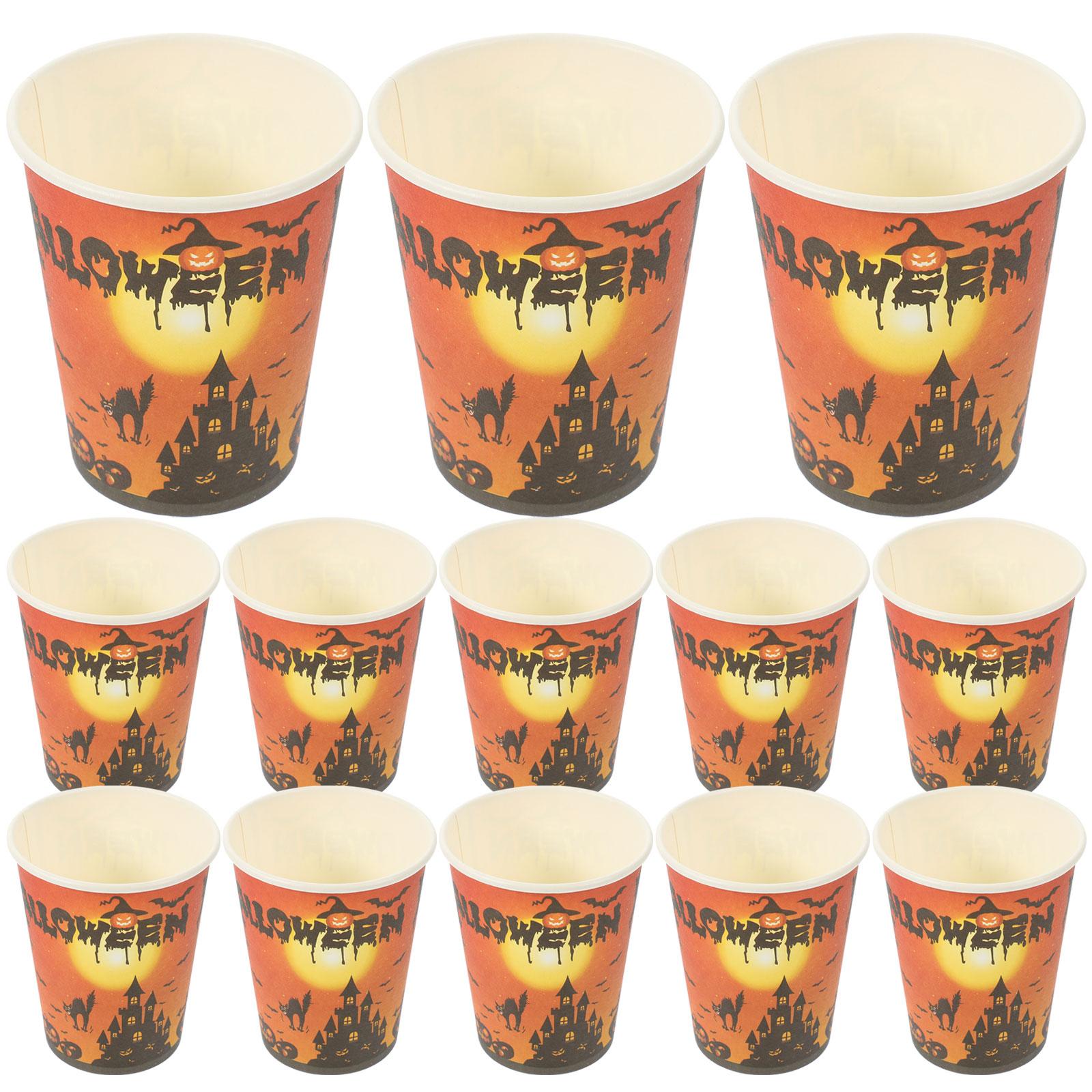 24 шт. бумажных стаканчиков для вечеринки на Хэллоуин (24 Чашки) Столовые приборы Набор — фото 5