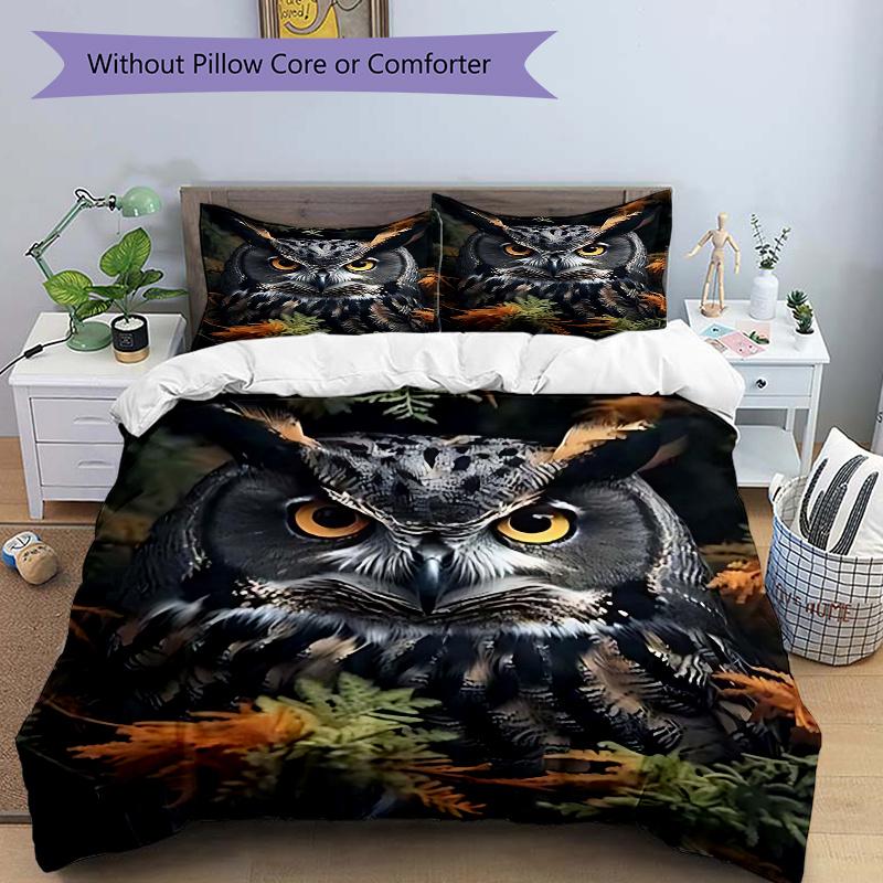 3pcs Anime Cartoon Design Comforter Set with One Quilt Cover and Two Pillowcases (No Core) - Festive Gift for Home Decor, Polyester Fabric, Suitable f 135x200cm