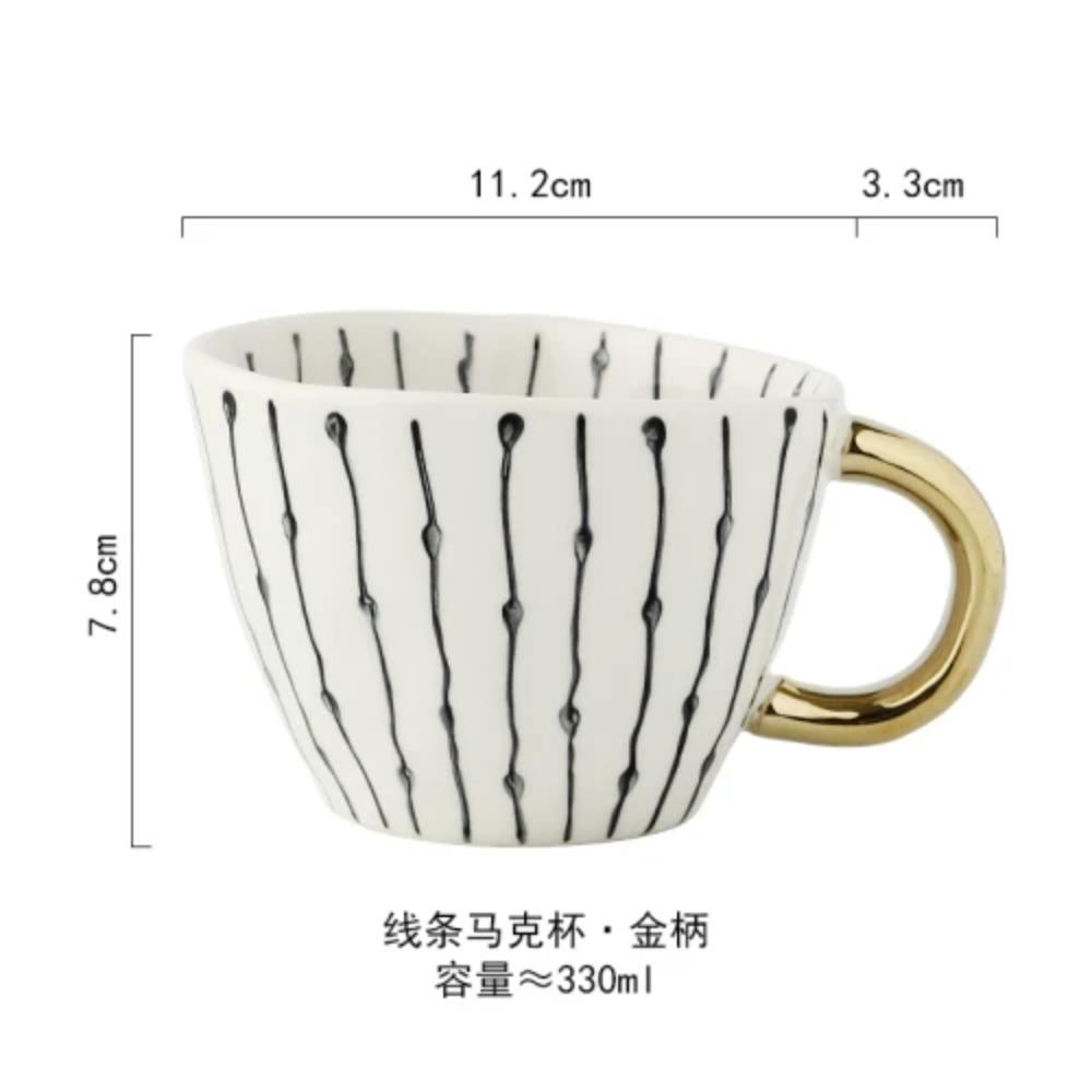 330ml Ceramic Mug with Handle Coffee Cup Afternoon Tea Cup Milk Tea Cups Milk Mug Coffee Mugs Drinkware Teacup Water Cups