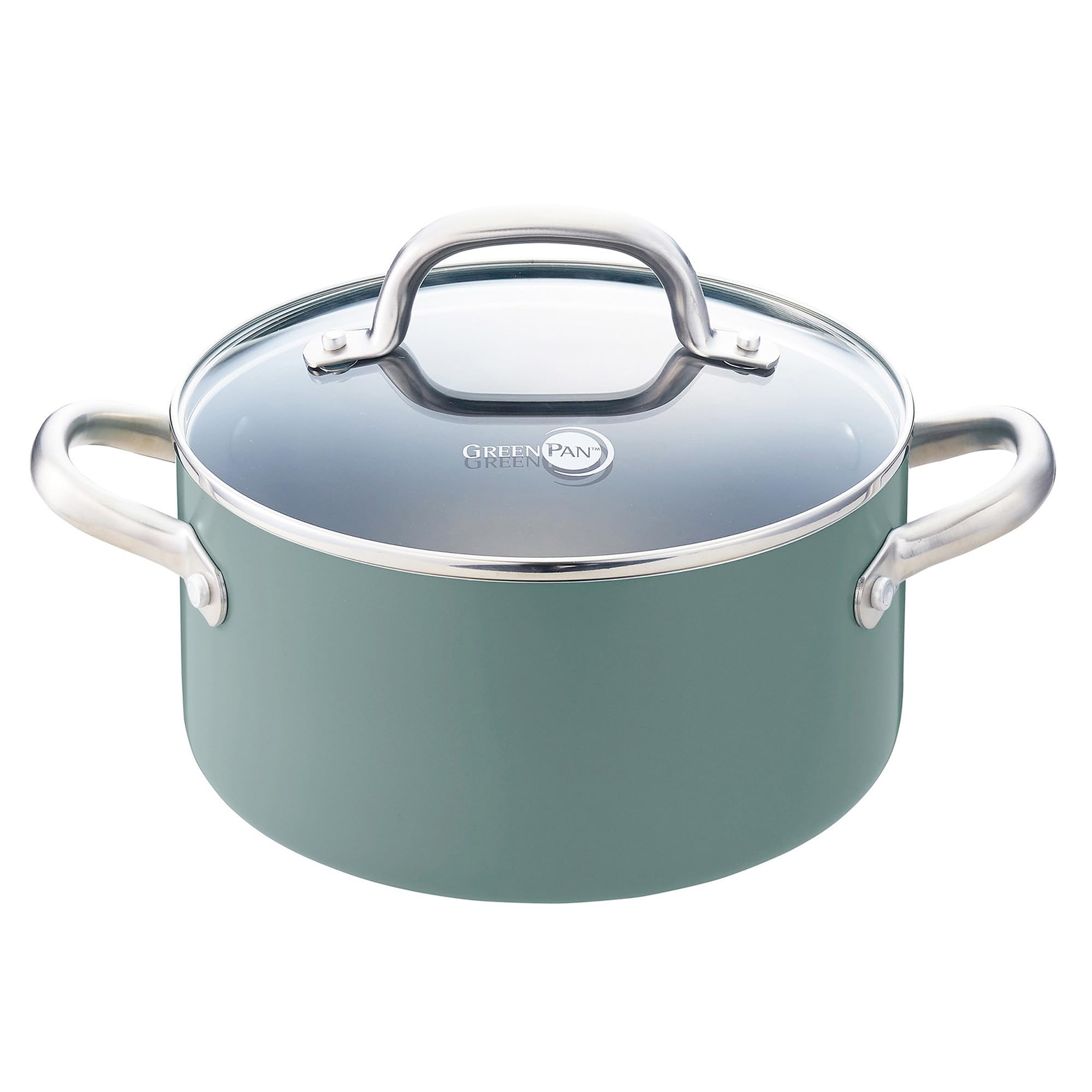 

Кастрюля GREENPAN 20 см Совместима с газом IH Не содержит вредных веществ Не содержит ПФАС Керамическое покрытие Легко удаляемые пятна Небольшая глубина Ручка из натурального дерева